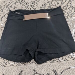 Women's Retro Fashion Black Shorts Emo Rave Party Festival Academia Costume